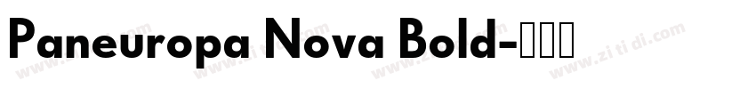 Paneuropa Nova Bold字体转换